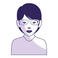 beautiful and young woman character vector illustration design