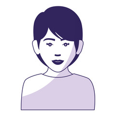 beautiful and young woman character vector illustration design