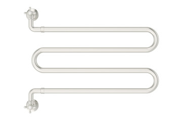 Heated towel rail, 3D rendering