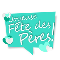 joyeuse fête des pères ! - panneau bleu clair