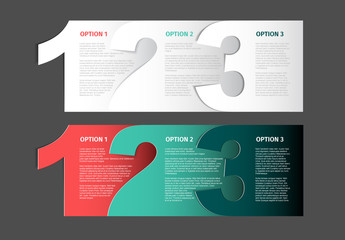 Three Section Numbered Infographic Layout