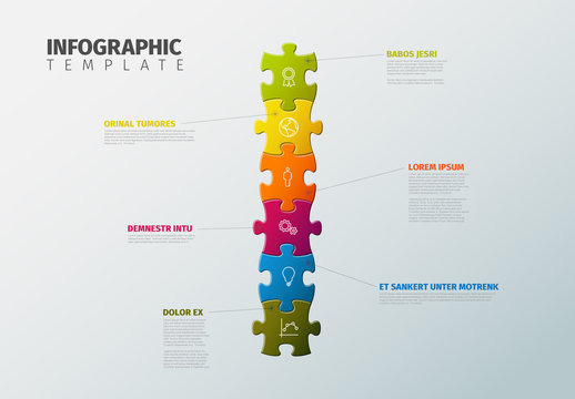 Vertical Puzzle Piece Infographic Layout