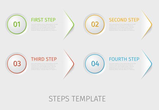 Circular Button Infographic Layout