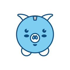 save money inside pig in the home, vector illustration