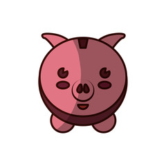 save money inside pig in the home, vector illustration