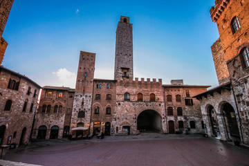 Beautiful view of the medieval town of San Gimignano, Tuscany, Italy