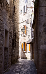 Fototapeta na wymiar Trogir, Croatia - street in old town