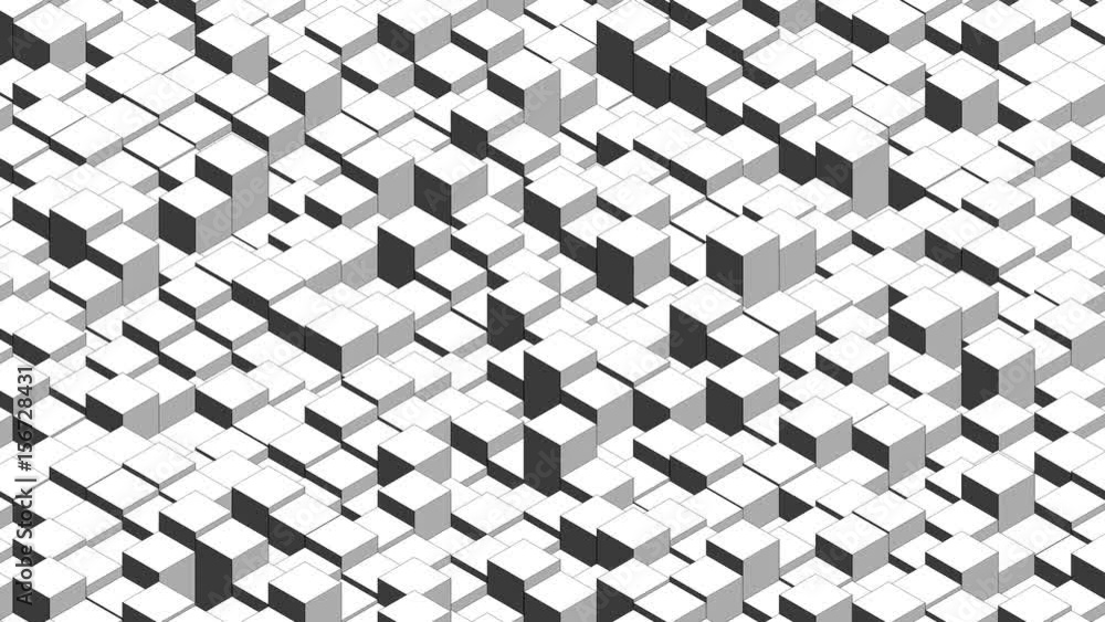Poster isometric cube structure