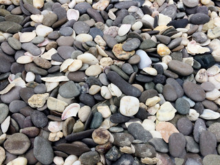 texture, stone, rock, material, pebble, pattern, mineral, nature, ground, shape, decoration, background, smooth, wallpaper, outdoor, geology, natural, textured, sand, cobblestone, river, pile, small, 