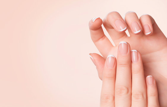 Beautiful woman hands. Spa and manicure concept
