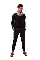 Studio shot of a young man