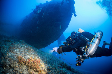 Diving on the wreck " Vissilios T " Island VIS Croatia