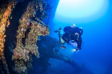 Diving on the wreck " Vissilios T " Island VIS Croatia © Wojciech