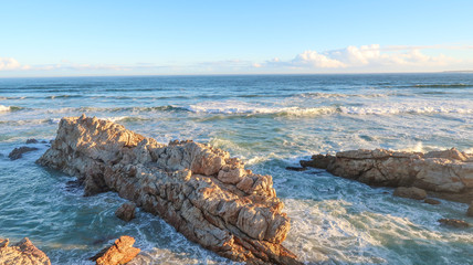 Rocks in the Ocean with Waves