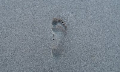 Right Foot Print in the Sand