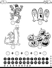 maths activity coloring page