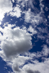 blue sky with cloud closeup