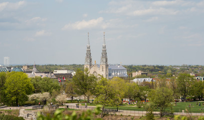 Fototapeta na wymiar View from Parliament Hill Ottawa.
