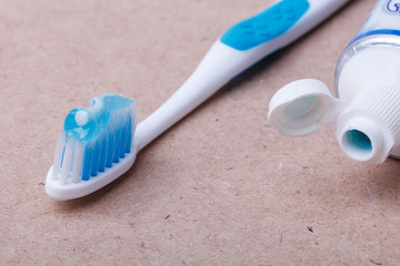 toothbrush with toothpaste