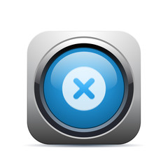 Obraz premium Square Push-Button - Vector