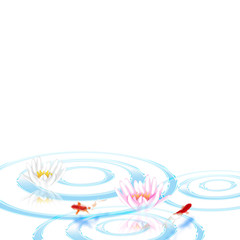 暑中見舞い　残照見舞い　金魚