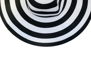 Beautiful big hat isolated on white background.