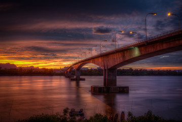 Fototapeta na wymiar Third Thai–Lao Friendship Bridge