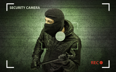 Burglar in action.