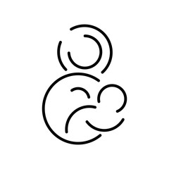 Circle style image of breastfeeding