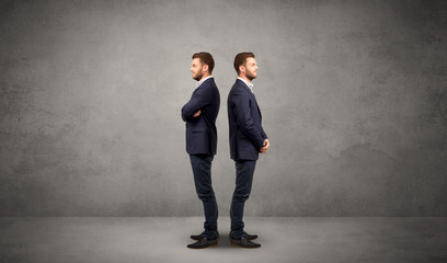 Businessman with two choices