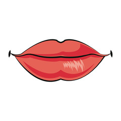 female lips mouth symbol icon design, vector illustration
