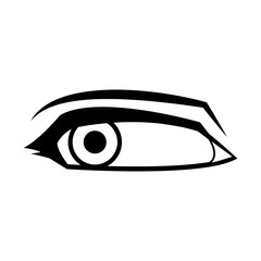 cartoon human eye look style vector illustration