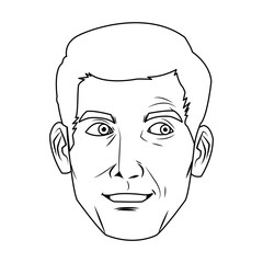 comic face man expression pop art style vector illustration