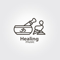 Healing music - logo template