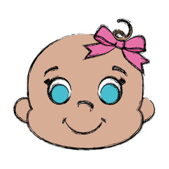 cute baby icon over white background. colorful design. vector illustration