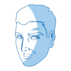 character man face comic pop art vector illustration