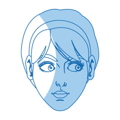 character female face beauty short hair image vector illustration