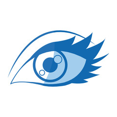 cartoon eye human look watch icon vector illustration