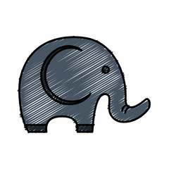 elephant toy icon over white background. vector illustration