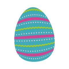 easter egg icon over white background. colorful design. vector illustration