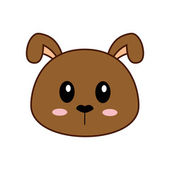 cute dog icon over white background. vector illustration