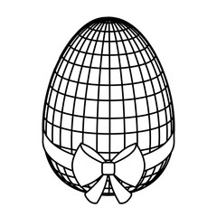 easter egg icon over white background. vector illustration