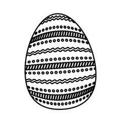 easter egg icon over white background. vector illustration