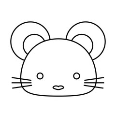 cute mouse icon over white background. vector illustration