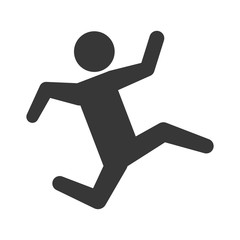 pictogram man silhouette running concept, vector illustration