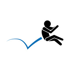 pictogram man practice athletics sport, vector illustration