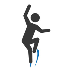 pictogram man jumping up concept, vector illustration