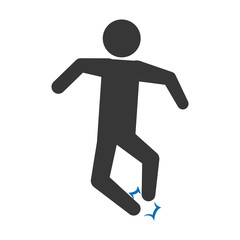Fototapeta na wymiar pictogram man jumping up concept, vector illustration