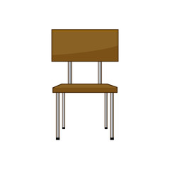 school student chair used in the classroom vector illustration