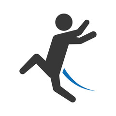 Fototapeta na wymiar pictogram man jumping up concept, vector illustration